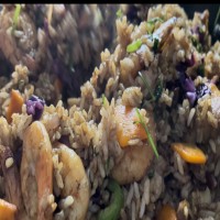 Fried Rice Sea Food (shrimp, sea snails (lambi, octopus, and squid)